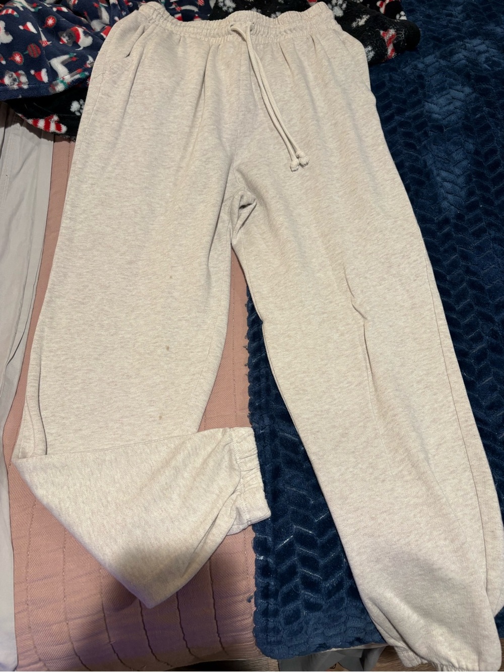 SO Light Cream Drawstring Jogger Pants